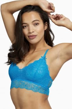 Wolf & Whistle Bras Ariana Bright Aqua Everyday Lace Bralette