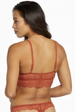 Wolf & Whistle Ariana Intense Rust Everyday Lace Bralette