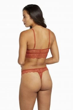 Wolf & Whistle Outlet Ariana Intense Rust Everyday Lace Thong