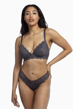 Wolf & Whistle Knickers Ariana Steel Grey Everyday Lace Brief 8 Wolf & Whistle Knickers Ariana Steel Grey Everyday Lace Brief