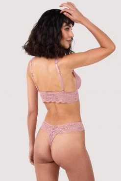 Wolf & Whistle Ariana Ash Rose Lace Bralette