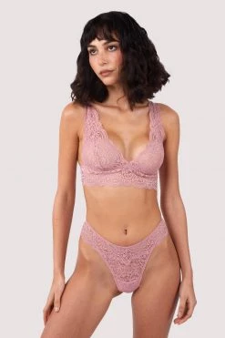 Wolf & Whistle Ariana Ash Rose Lace Thong