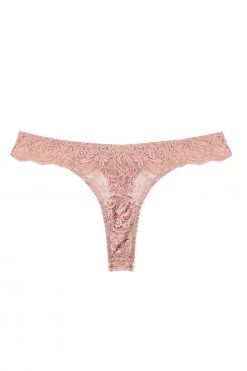 Wolf & Whistle Ariana Ash Rose Lace Thong