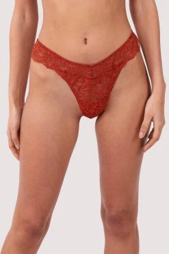 Wolf & Whistle Ariana Ginger Lace Thong