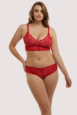 Wolf & Whistle New In Bras Ariana Red Everyday Lace Bralette