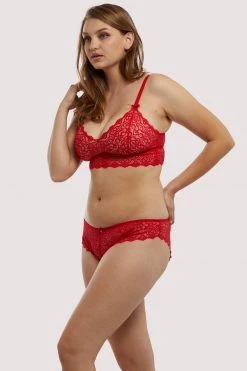 Wolf & Whistle New In Bras Ariana Red Everyday Lace Bralette