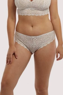 Wolf & Whistle Ariana Ivory Everyday Lace Brief Knickers