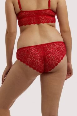 Wolf & Whistle Ariana Red Everyday Lace Brief Knickers
