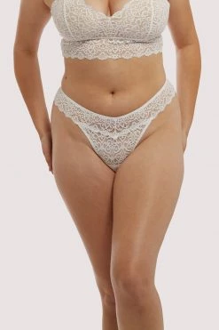 Wolf & Whistle Knickers Ariana Ivory Everyday Lace Thong