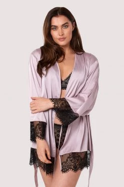 Wolf & Whistle Alaia Mink Caged Kimono