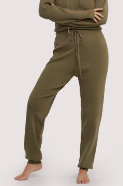 Wolf & Whistle Lounge Khaki Knitted Rib Jogger Wolf & Whistle