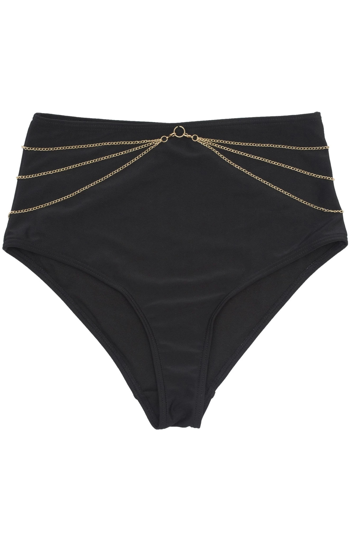 Wolf & Whistle Goldie Black High Waist Brief With Removable Chain 5 Wolf & Whistle Goldie Black High Waist Brief With Removable Chain