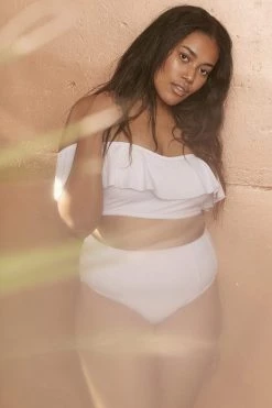 Wolf & Whistle Beth White High Waist Brief Curve