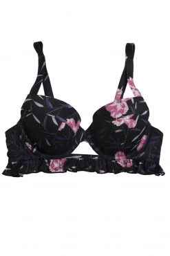 Wolf & Whistle Swimwear Bamboo Floral Push Up Bikini Top B - G Cups