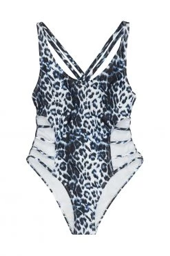 Wolf & Whistle Madi Snow Leopard Swimsuit Swimwear
