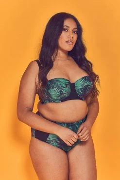 Wolf & Whistle Palm Underwired Bikini Top Curve