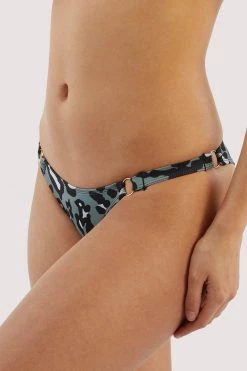Wolf & Whistle Khaki Leopard Brazillian Brief Knickers