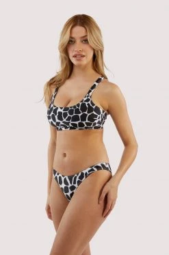 Wolf & Whistle Swimwear White Eco Giraffe Bikini Top