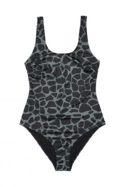Wolf & Whistle Khaki Eco Giraffe Swimsuit Swimwear 9 Wolf & Whistle Khaki Eco Giraffe Swimsuit Swimwear