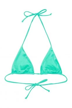 Wolf & Whistle High Shine Triangle Top Mint Swimwear