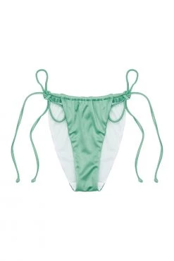 Wolf & Whistle Knickers High Shine Tie Side Brief Mint