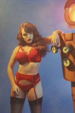 Playful Promises Bras Zoya Full Bust Fishnet And Lace Plunge Bra DD/E - I