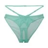 Playful Promises Eddie Aqua Crossover Wrap Crotchless Brief New In