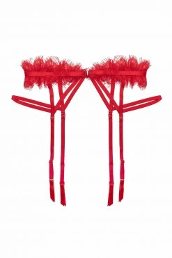 Wolf & Whistle Chantal Red Lace Suspender Suspenders