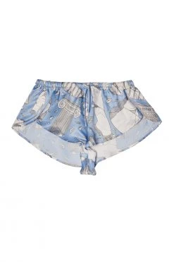 Playful Promises Nightwear Logan Spector Recycled Blue Statues Satin Shorts 19 Playful Promises Nightwear Logan Spector Recycled Blue Statues Satin Shorts
