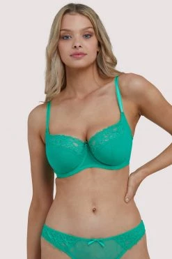 Deja Day Rosalyn Emerald Green Balcony Bra Bras