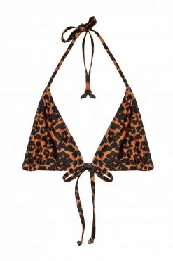 Hustler Leopard Triangle Bikini Top