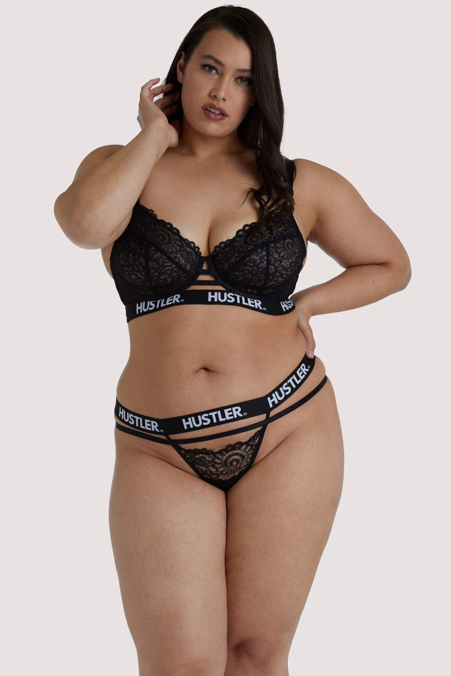 Hustler Branded Black Lace Curve Thong Outlet 4 Hustler Branded Black Lace Curve Thong Outlet