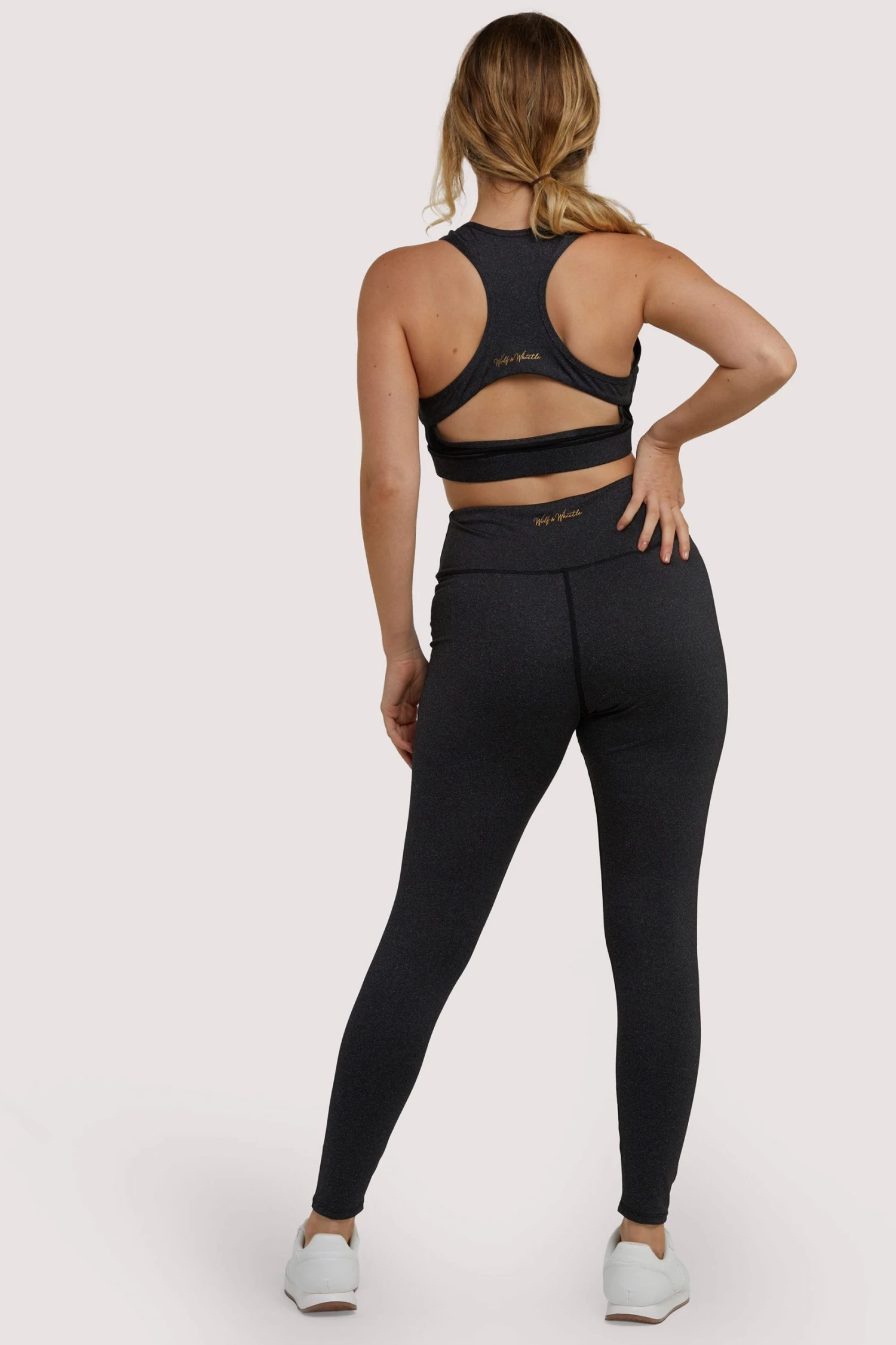 Wolf & Whistle Grey Marl Long Leggings Activewear 3 Wolf & Whistle Grey Marl Long Leggings Activewear