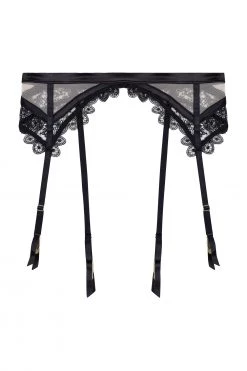 Playful Promises Anaise Black Suspender Belt