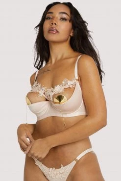 Playful Promises Virginia Peach Guipure Quarter Cup Bra 21 Playful Promises Virginia Peach Guipure Quarter Cup Bra
