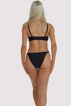 Hustler Black Tanga Bikini Brief Swimwear
