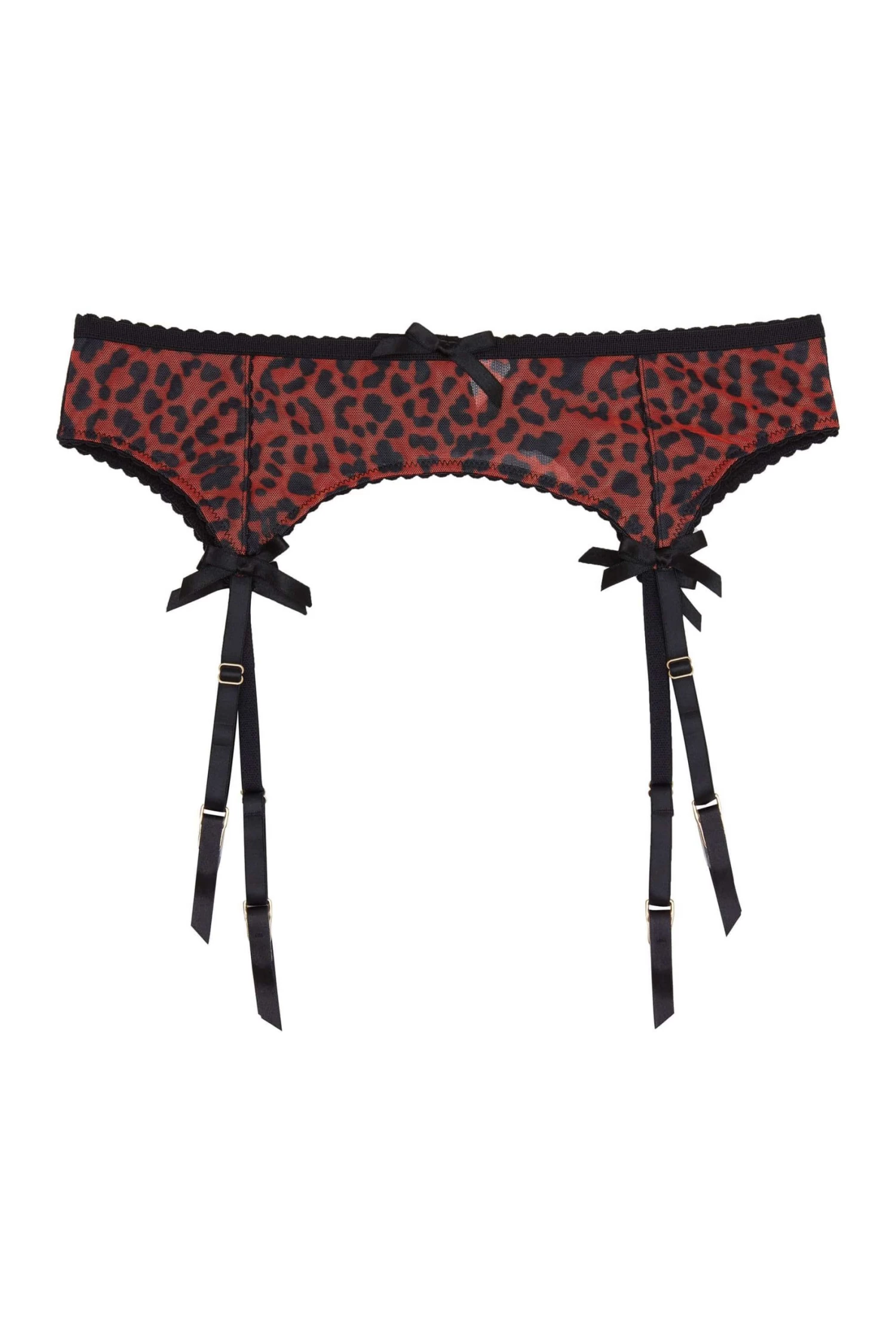 Playful Promises Suspenders Josie Leopard Mesh Picot Suspender Belt Core 8 Playful Promises Suspenders Josie Leopard Mesh Picot Suspender Belt Core