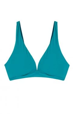 Deja Day New In Second Skin Teal Recycled Triangle Bra