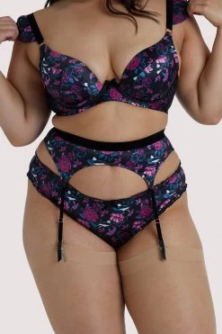 Playful Promises Noriko Crane Print Suspender Suspenders