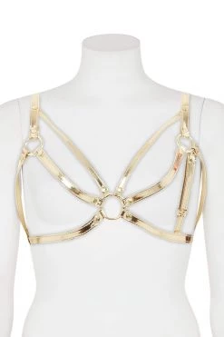 Regalia Open Harness Bra Gold