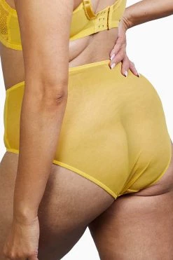Deja Day Emma Mustard Yellow High Waist Brief