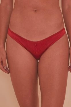 Playful Promises Caroline Folded Satin Strappy Back Brazilian Brief Knickers