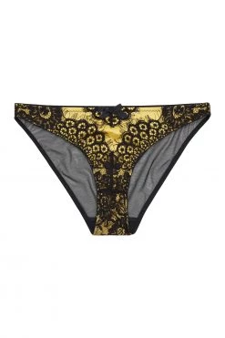Playful Promises Knickers Jaquelina Mustard Contrast Brazilian Brief Core