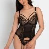 Scantilly Fascinate Black Plunge Basque