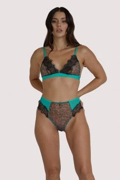 Regalia Harlow Leopard Multi Triangle Bralette Bras