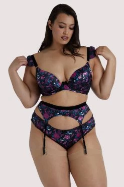 Playful Promises Bras Noriko Crane Print Plunge Bra 30 Playful Promises Bras Noriko Crane Print Plunge Bra