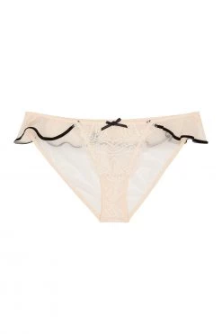 Playful Promises Knickers Monica Ribbon Slot Brief Peach Core