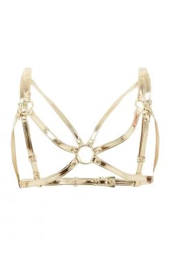 Regalia Open Harness Bra Gold