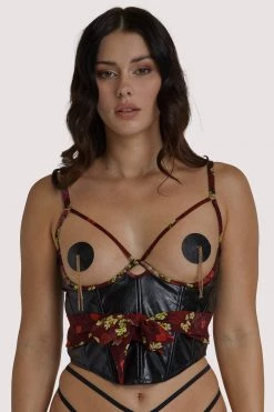 Wolf & Whistle Kayden Black Cupless Corset