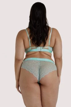 Hustler Branded Mint Curve Lace Brief Everyday Lingerie